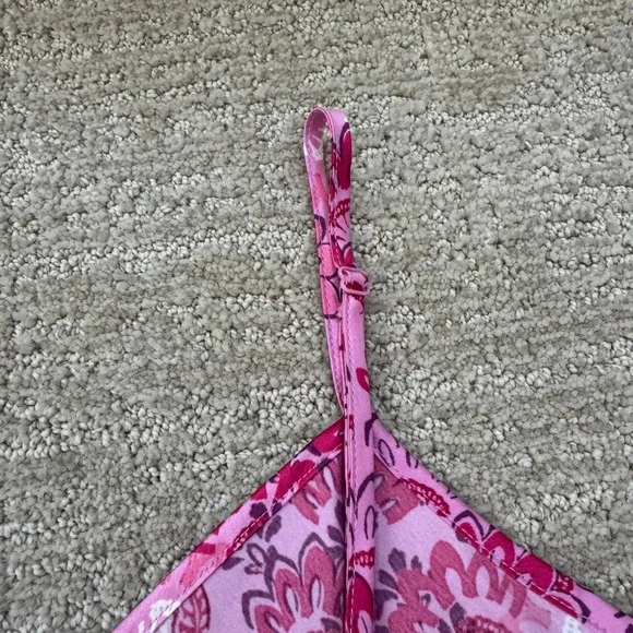 Cabernet by Sleep Sense Pink Paisley Floral Satin Nightgown Size Large Y2K Style - Picture 7 of 8